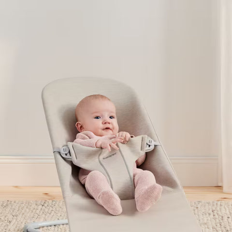 Hamaca Bliss BabyBjörn beige claro jersey 3d gris claro - imagen 3