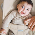 Hamaca Bliss BabyBjörn beige claro tejido jersey tri fabric gris claro - imagen 2