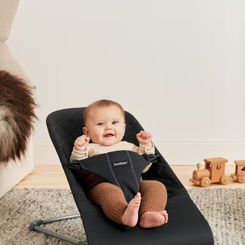 Hamaca Bliss BabyBjörn negro tejido acolchado clasico gris oscuro - imagen 2