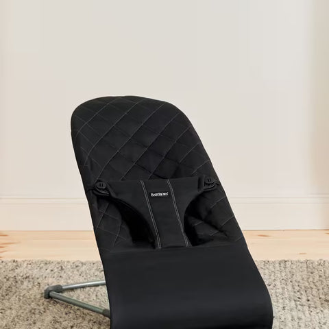 Hamaca Bliss BabyBjörn negro tejido acolchado clasico gris oscuro - imagen 6