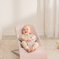 Hamaca Bliss BabyBjörn rosa claro tejido cepillado gris claro - imagen 3