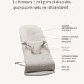 Hamaca Bliss BabyBjörn rosa palo malla gris claro - imagen 5