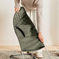 Hamaca Bliss BabyBjörn verde oscuro tejido acolchado clasico gris oscuro - imagen 5