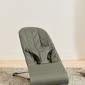 Hamaca Bliss BabyBjörn verde oscuro tejido acolchado petalo gris oscuro - imagen 5