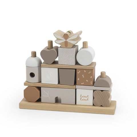 Bloques apilables casa de madera nougat Label Label
