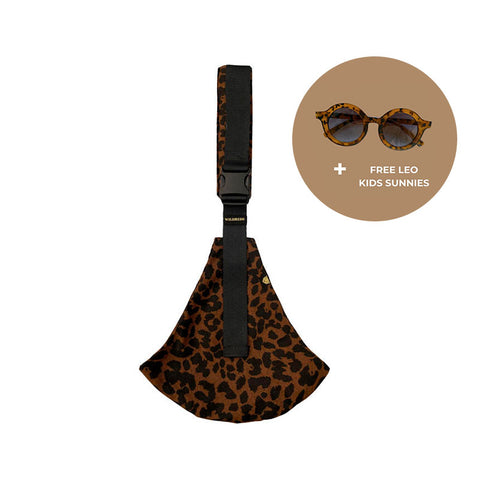 Portabebé Bandolera + Gafas Wildride colección Print Leopard