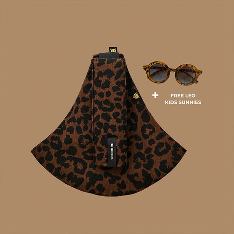 Portabebé Bandolera + Gafas Wildride colección Print Leopard