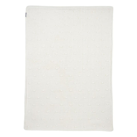 Manta de minicuna Meyco Baby Knots Teddy Off White, 75 × 100 cm, vista 2 de la galería oficial.