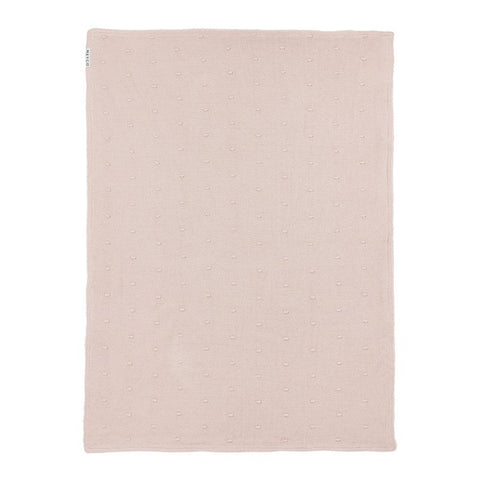 Manta de minicuna Meyco Baby Mini Knots Teddy Soft Pink, 75 × 100 cm, vista 2 de la galería oficial.