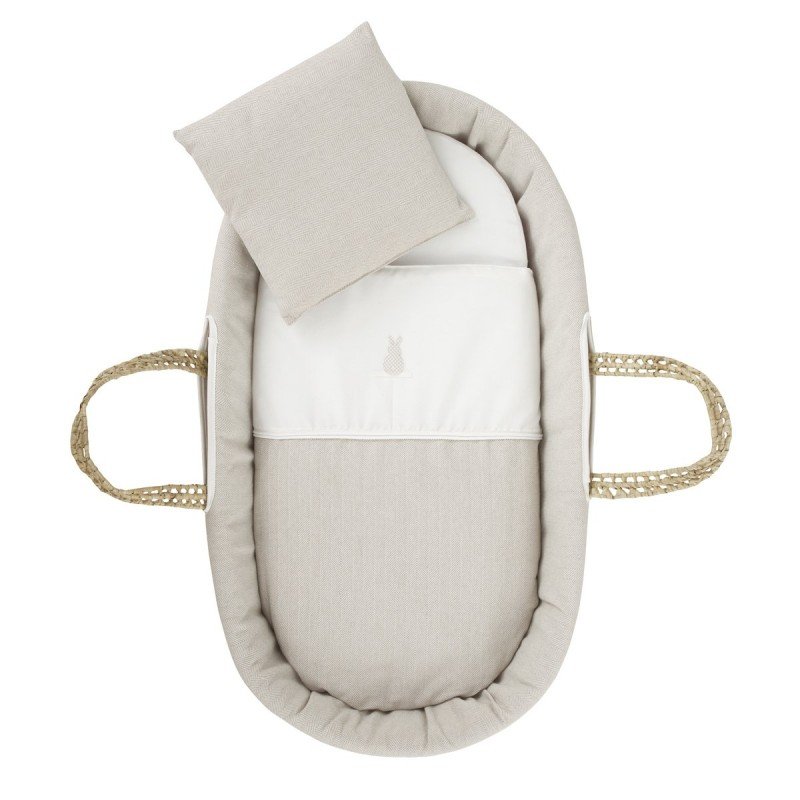 Moisés de palma acolchado "UNE Lino" Cambrass