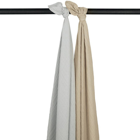 Pack 2 muselinas grandes lavadas 120 x 120 cm Meyco Baby