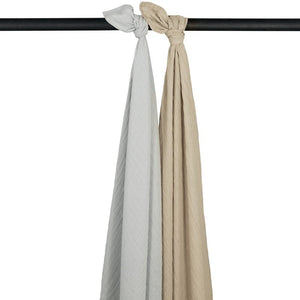 Pack 2 muselinas grandes lavadas 120 x 120 cm Meyco Baby