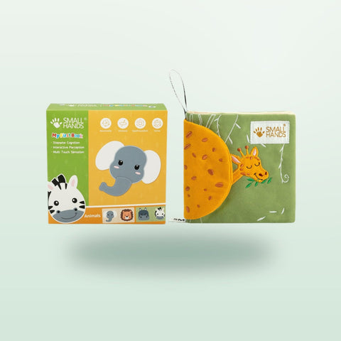 Libro sensorial Small Hands Animales de África de My First Book — libro y presentación