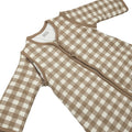 Pijama forrado Meyco Baby Vichy Square Dark Taupe TOG 2,5, 80 cm, vista 3 de la galería oficial.