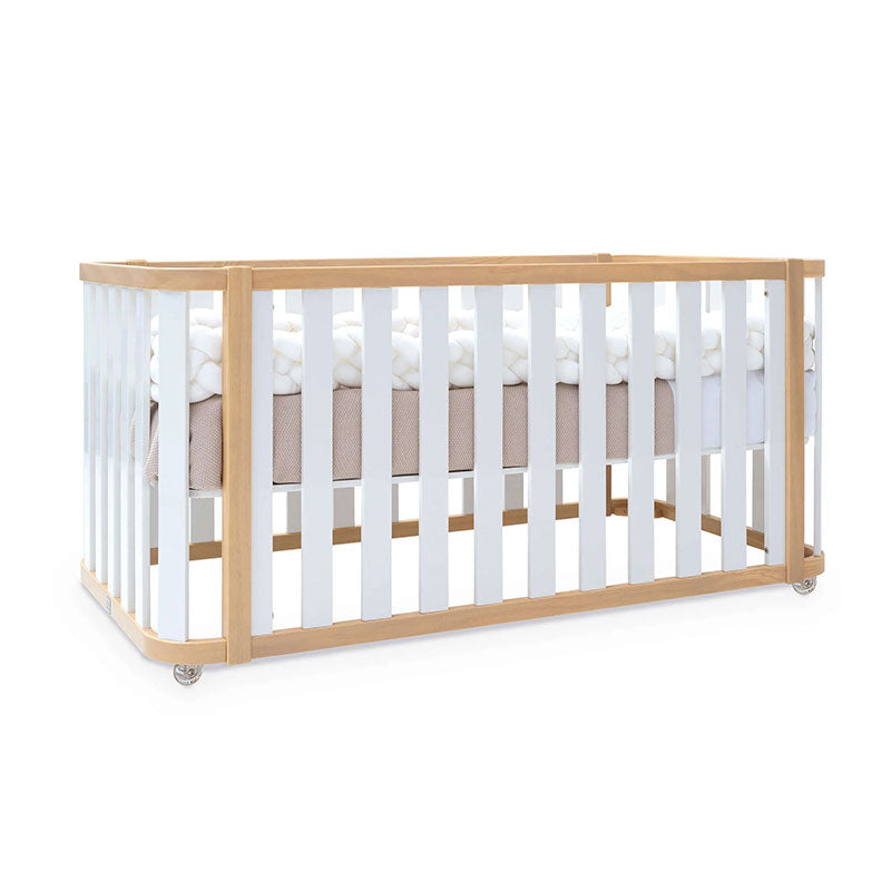 Minicuna-cuna-cama-escritorio (4en1) madera/blanco · Crea Plus Tres · Alondra
