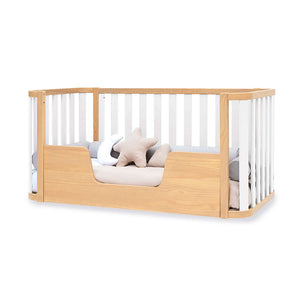 Minicuna-cuna-cama-escritorio (4en1) madera/blanco · Crea Plus Tres