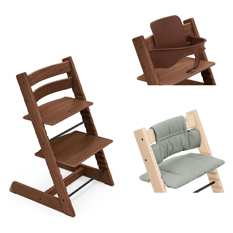 Pack de Trona (Roble) + Baby Set + Cojín Stokke Tripp Trapp