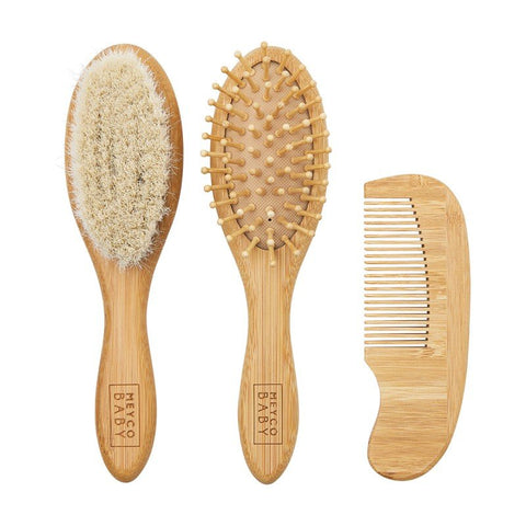 Set de Cepillo y Peine de Bambú Meyco Baby