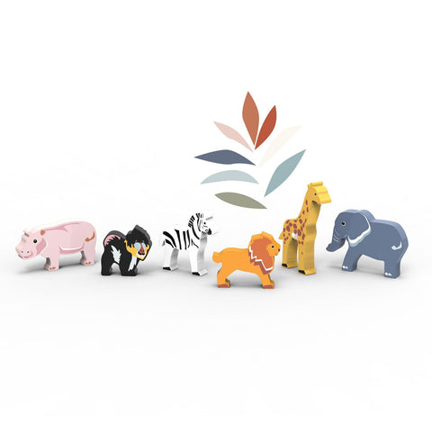 Animales del mundo África Speedy Monkey: figuras de madera