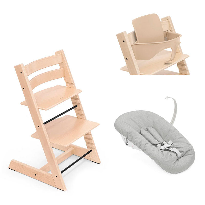 Pack de Trona (Beech) + Baby Set + Newborn Set Stokke Tripp Trapp
