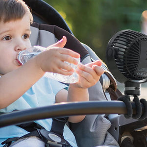 Ventilador portátil USB Momcozy con trípode flexible y luz LED