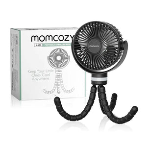Ventilador portátil USB Momcozy con trípode flexible y luz LED