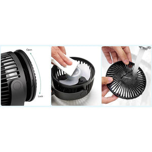 Ventilador portátil USB Momcozy con trípode flexible y luz LED
