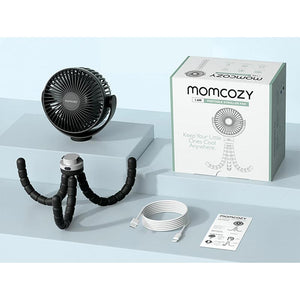 Ventilador portátil USB Momcozy con trípode flexible y luz LED