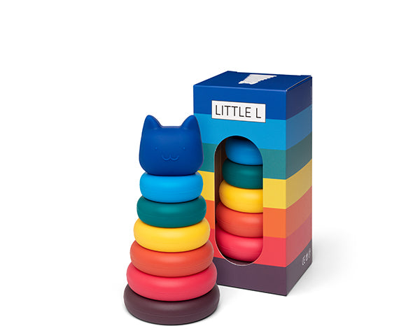 Torre Apilable Gatos Colores Brillantes Little L