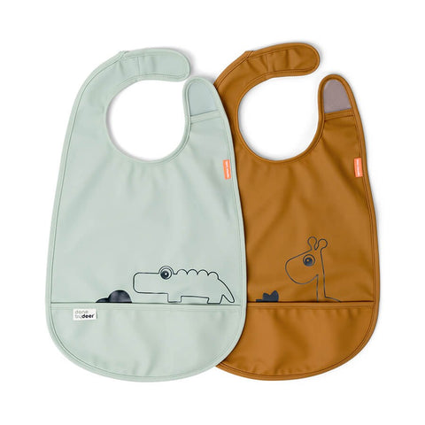 Babero con velcro paquete de 2 Deer Friends Done by Deer