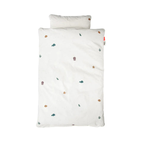Ropa de Cama Bebé - Amigos del Mar - Beige