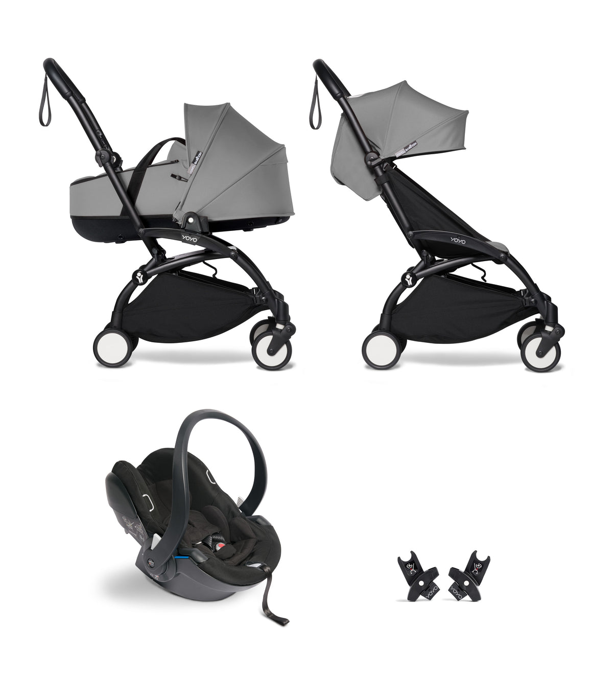 Pack Carrito Stokke YOYO3 Bassinet Duo +  Cybex Cloud T I-Size (Comfort) + Adaptadores Stokke YOYO