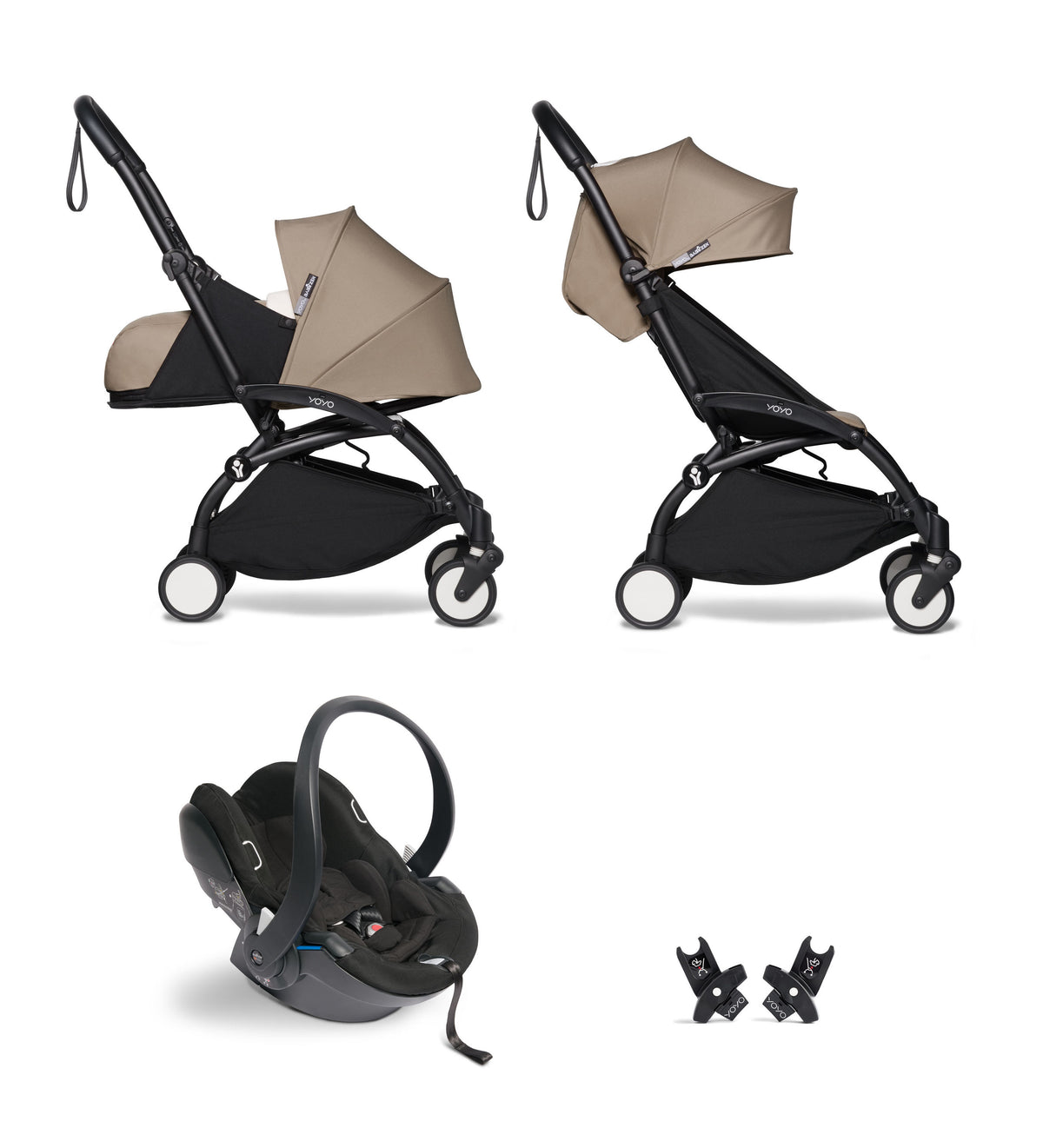 Pack Carrito Stokke YOYO3 Duo + Cybex Cloud T I-Size (Comfort) + Adaptadores Stokke YOYO