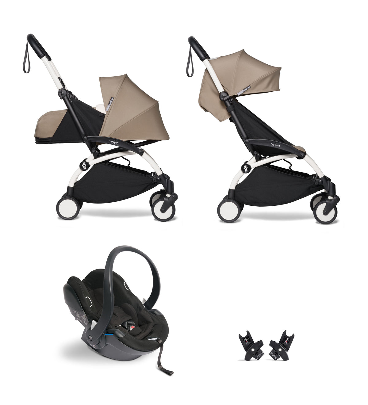 Pack Carrito Stokke YOYO3 Duo + Cybex Cloud T I-Size (Comfort) + Adaptadores Stokke YOYO