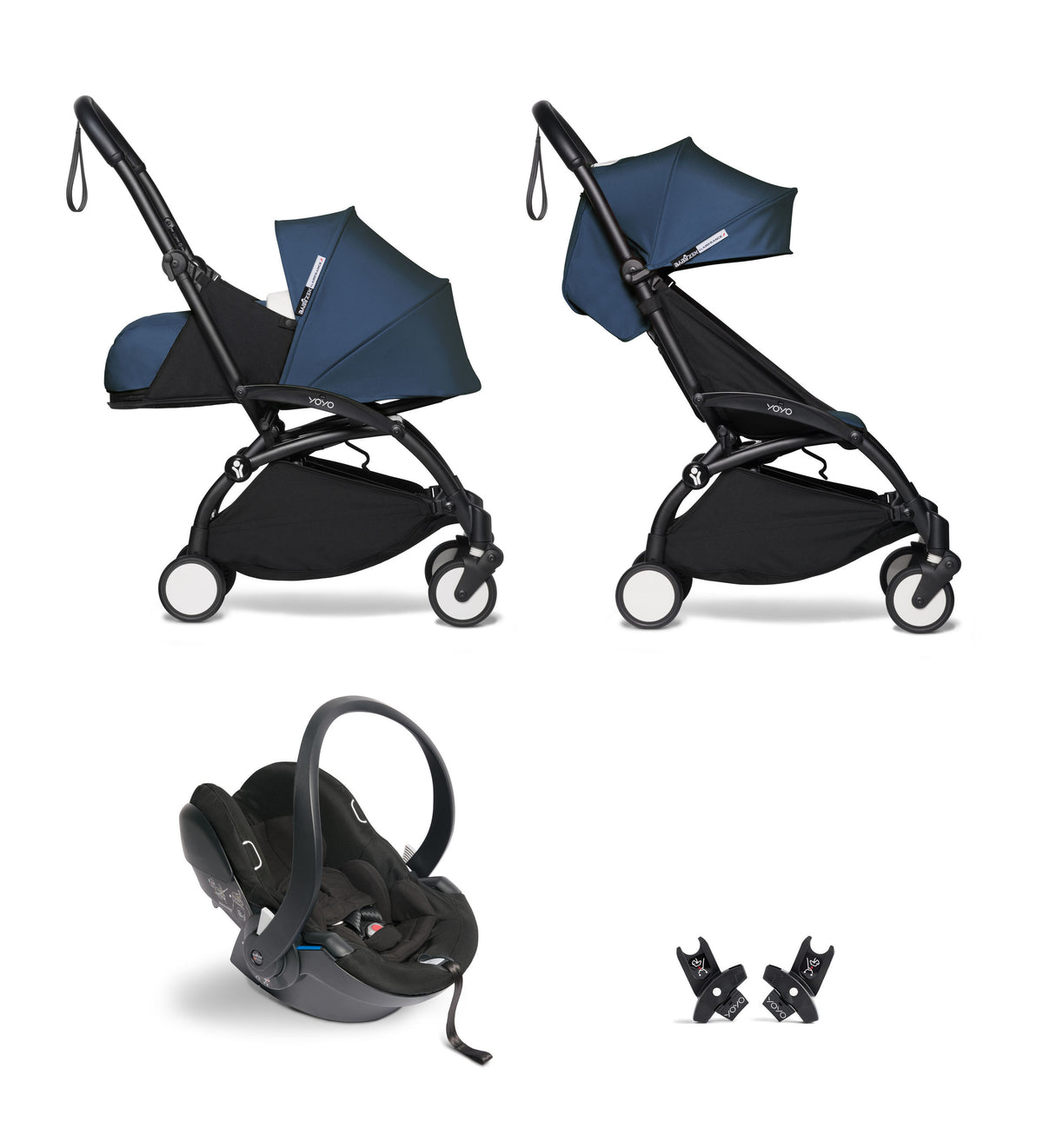 Pack Carrito Stokke YOYO3 Duo + Cybex Cloud T I-Size (Comfort) + Adaptadores Stokke YOYO
